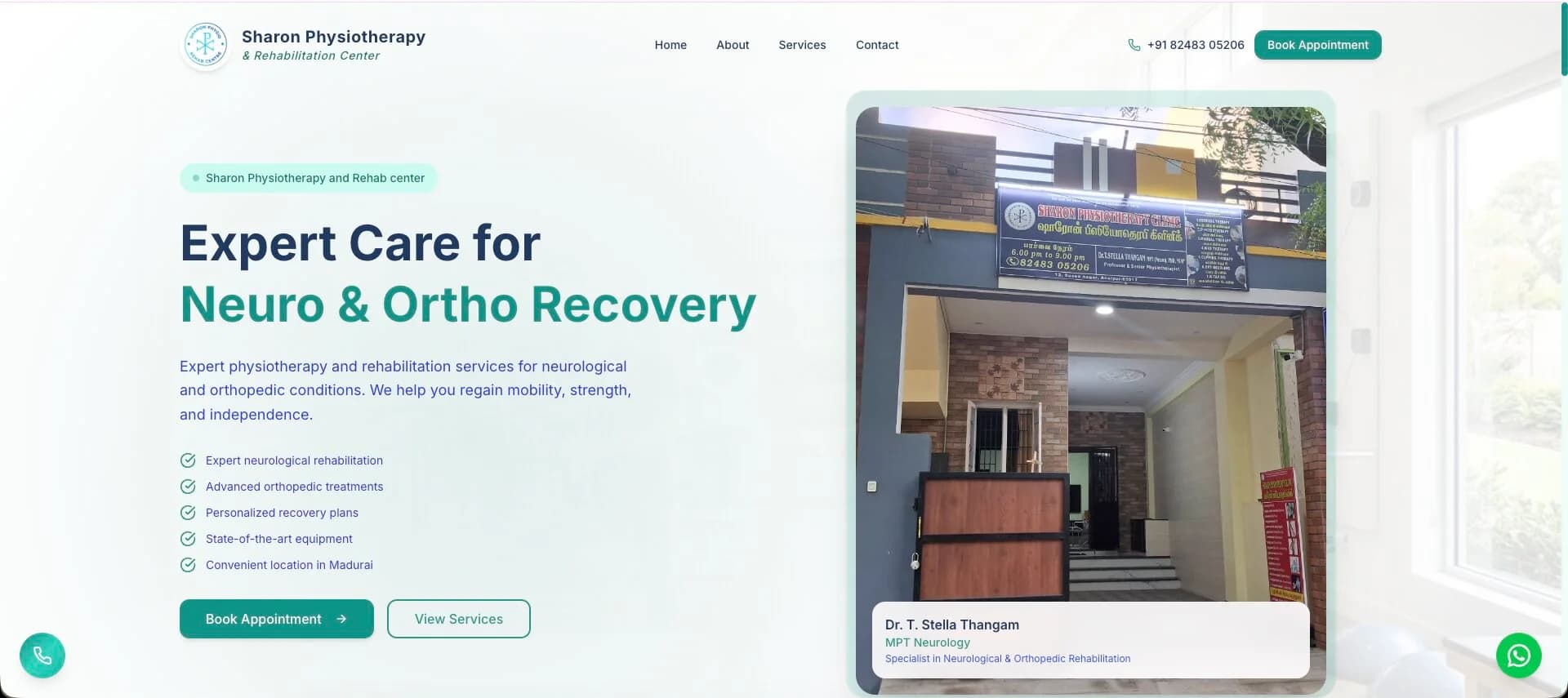 Sharon Physio — A Booking-First Website for a Growing Physiotherapy Clinic